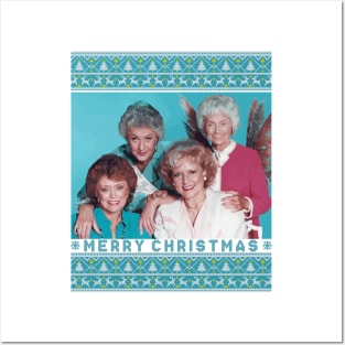 the golden girls chrismast blue Posters and Art